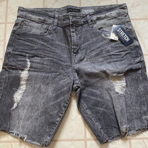 Mens Stretch Cut Off Jean Shorts
